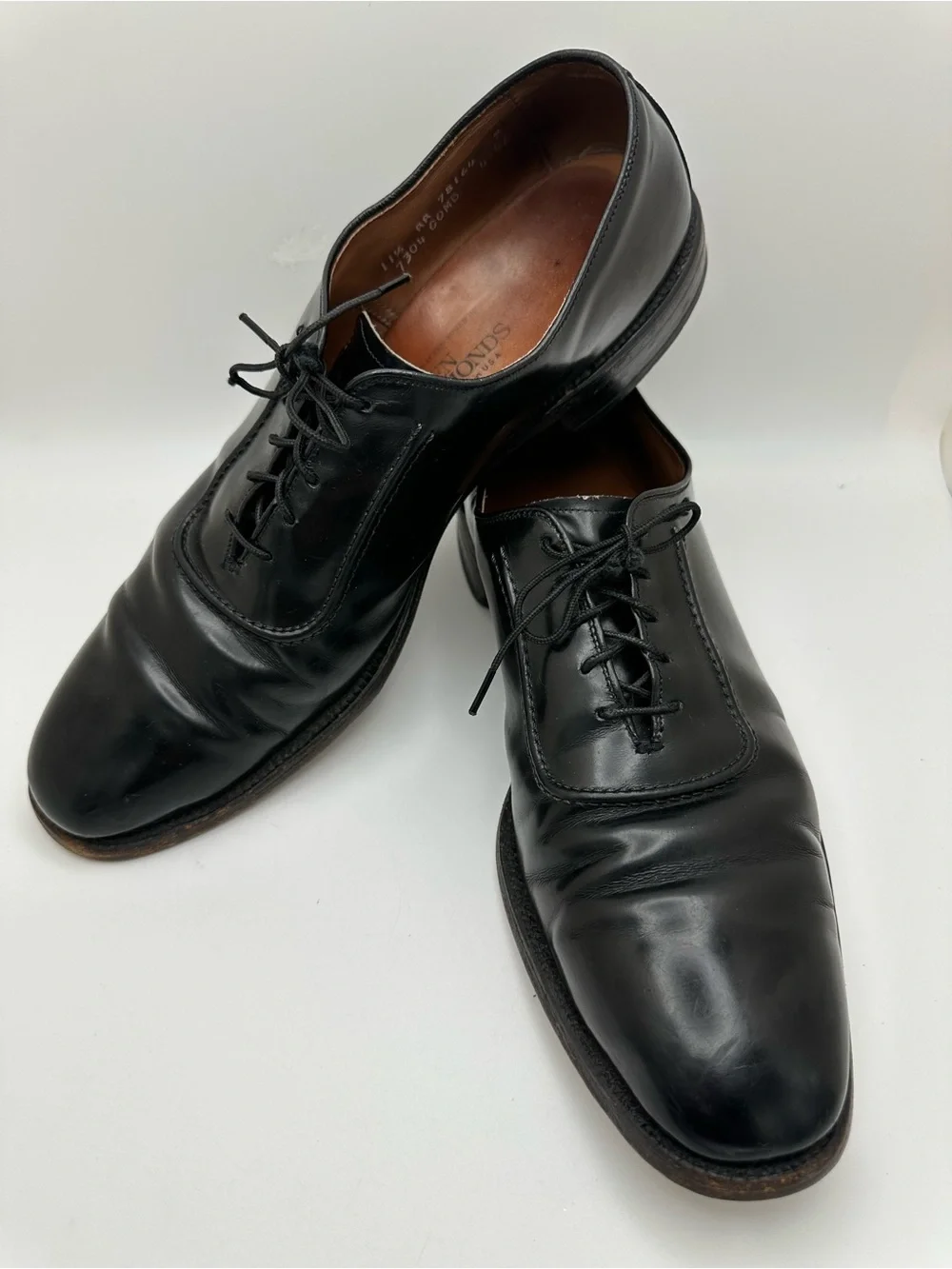 Allen Edmonds 7304 Classic Men’s Black Leather Cap-Toe Oxford Lace-Up Shoes 11.5